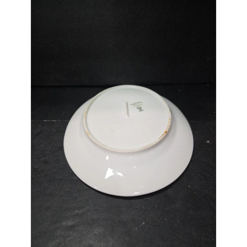 C Ahrenfeldt Limoges Depose Oval Platter, White Bone China, Vtg‎ Floral Border